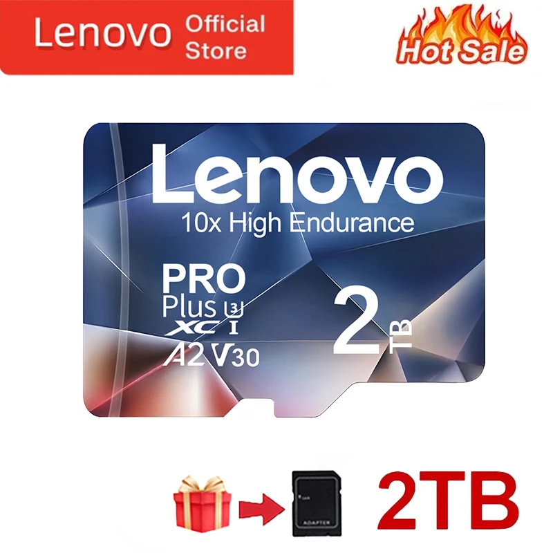 Lenovo Micro Memory Sd Card 128Gb 256Gb 512 Gb Sd Card Sd/Tf Flash Card 128 256 512 Gb 1Tb 2Tb Scheda Di Memoria Per Fotocamera Del Telefono