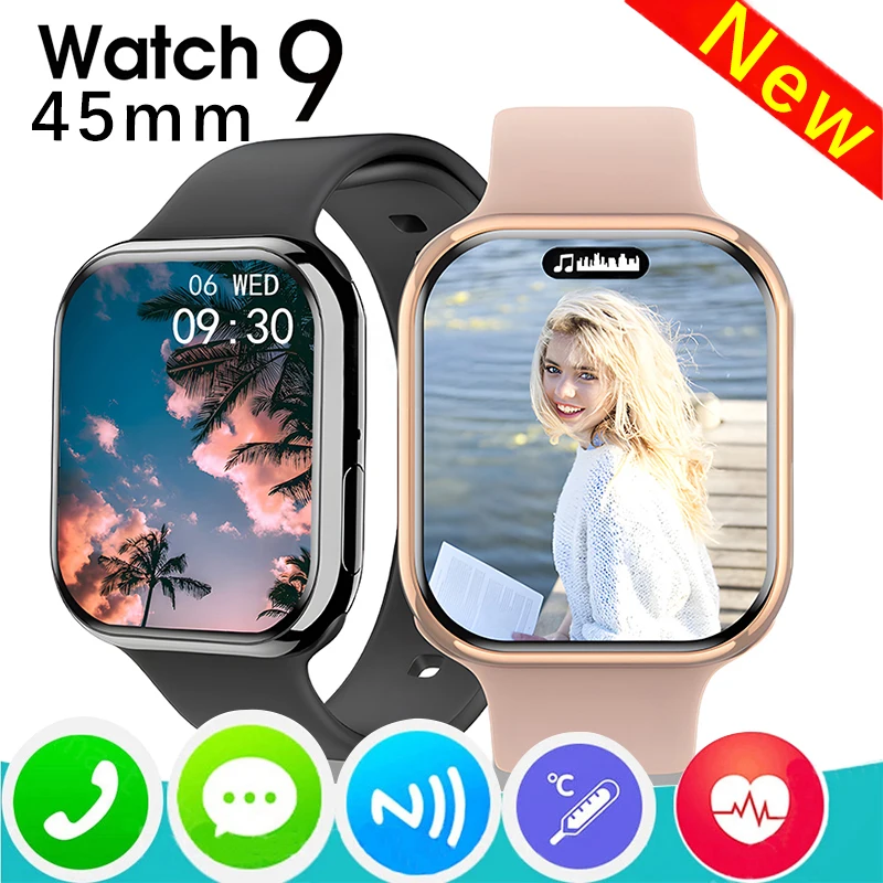 2024 Watch 9 Smartwatch Women Blood Sugar Ciclo Mestruale Gps Sport Fitness Men Series 8 Smart Watch Bt Call For Apple Android