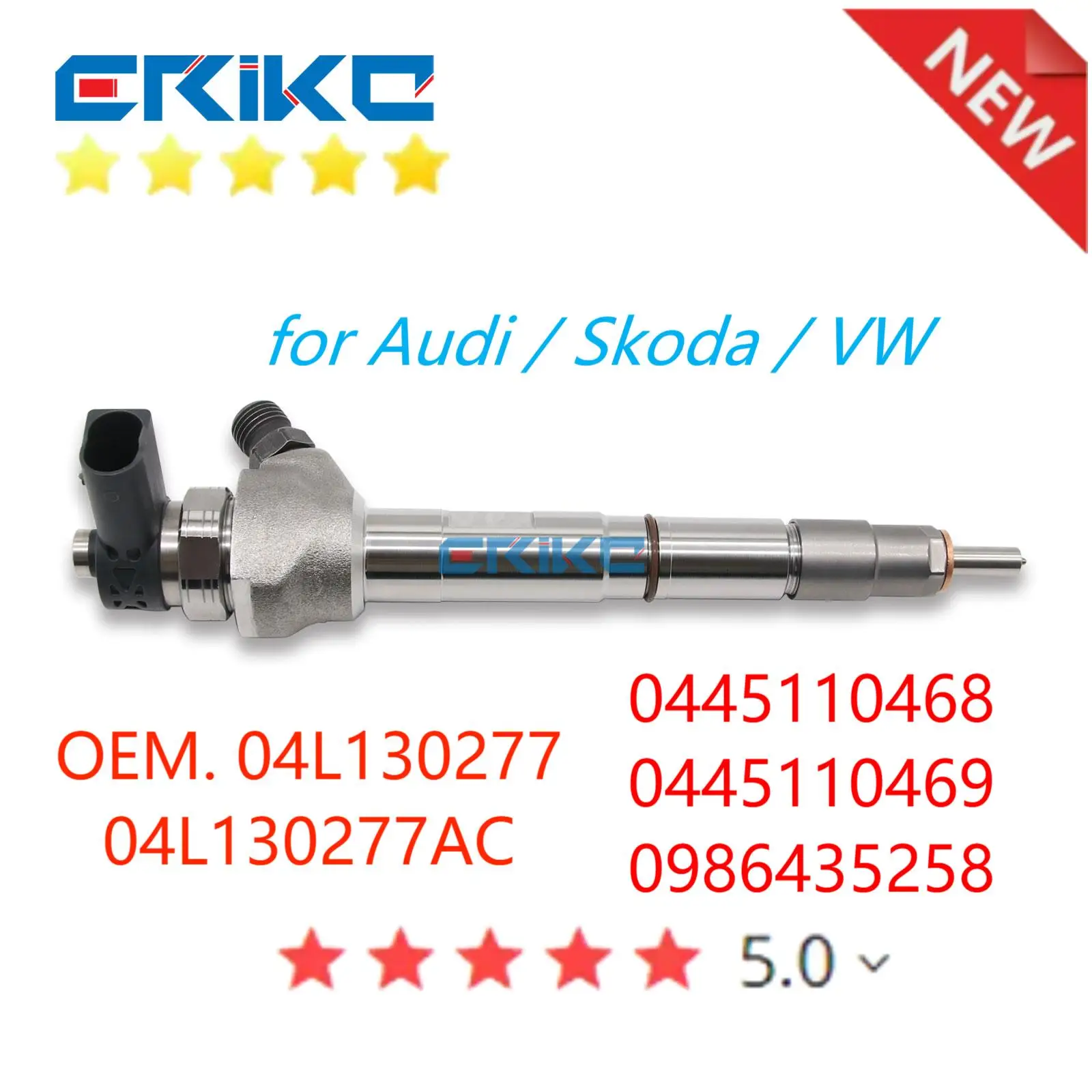 0445110469 Auto Auto Iniettore Di Carburante 0445110468 Spruzzatore Di Carburante Diesel 0986435258 Per Audi Vw Skoda 04 L130277 04 L130277Ac