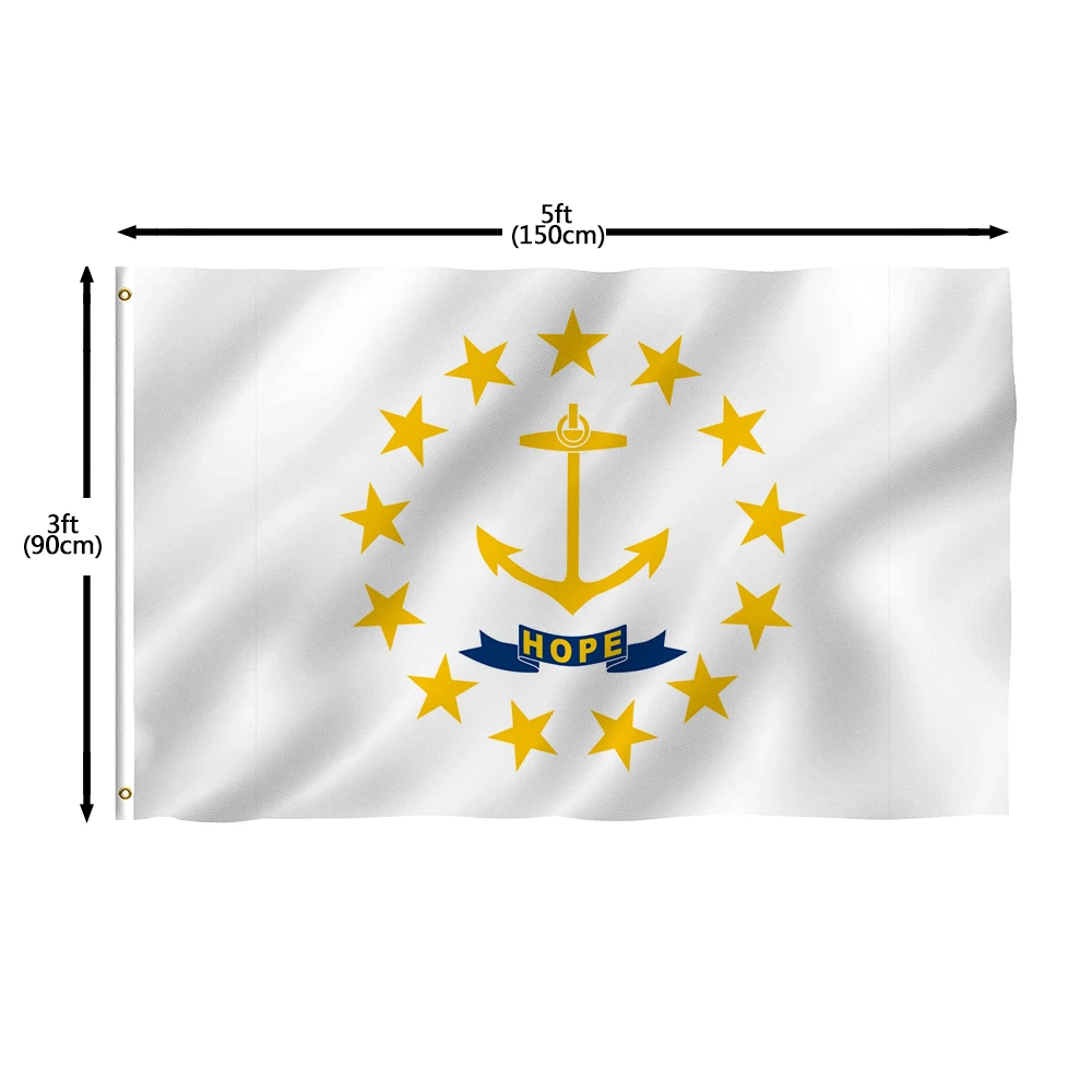 Flagnshow 100% Poliestere Usa America State Of Rhode Island Flags