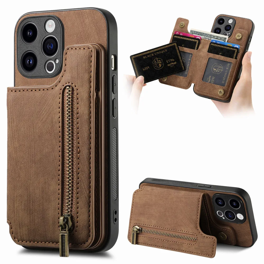 Custodia A Portafoglio In Pelle Con Cerniera Per Xiaomi 13 T Pro 14 5G Camera 360 Proteggi Funda Per Xiaomi 14 Pro Cover Posteriore Mi 13 T 13 T 14 Et