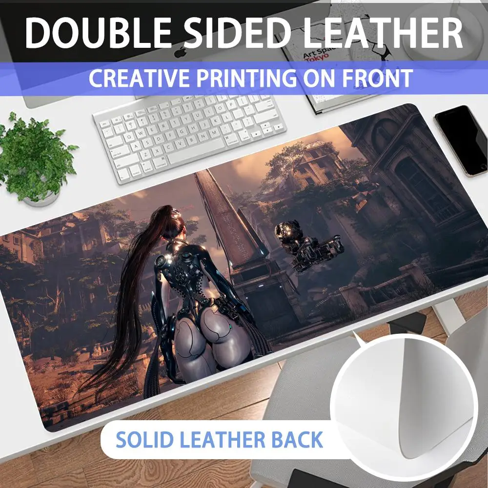 Mouse Pad Large Non-Slip Desk Pad Mouse Pad  Pu S_Stellar Blade High-End Quality Light Luxury Desk Pad