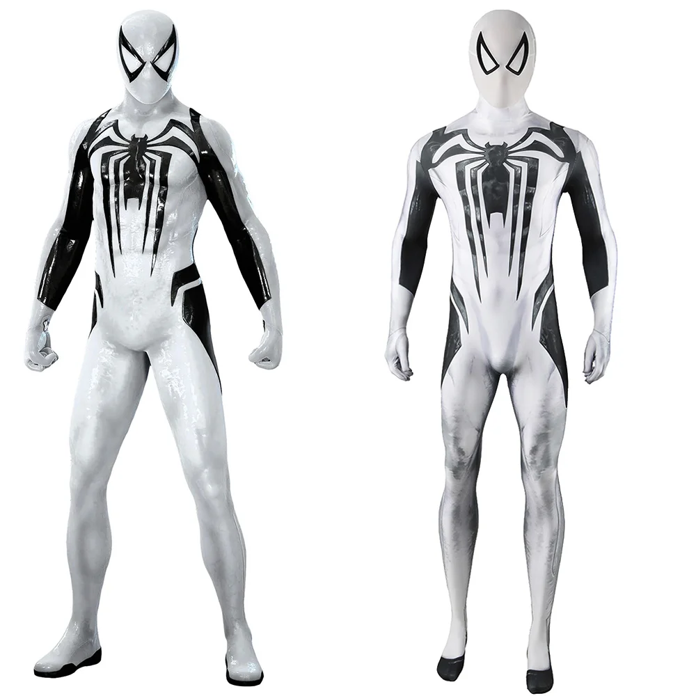 Ps5 Spider 2 Anti Venom Cosplay Spiderman Costume Supereroe Symbiote Zentai Body Spiderman Spandex Abiti Costume Di Halloween