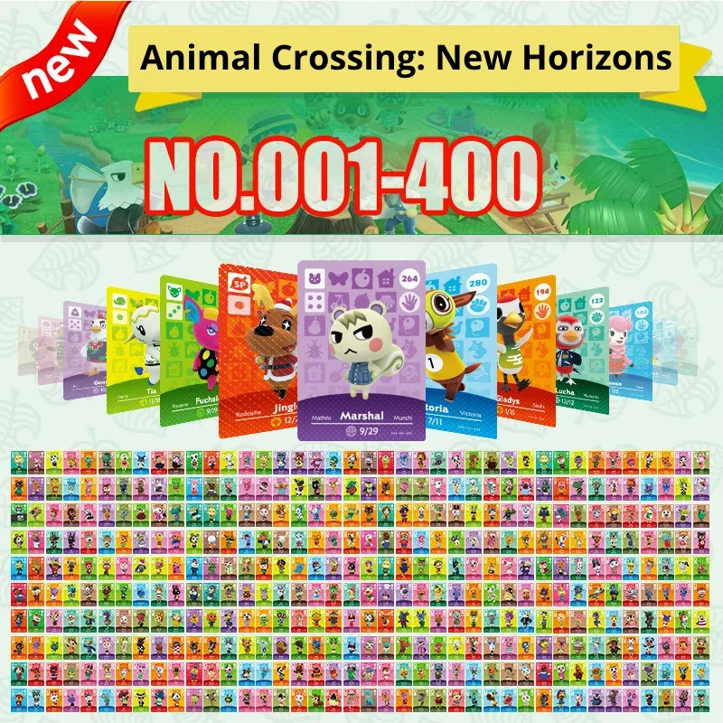 Animal Crosssinged Amiibo Cards Toys 001 A 400 New Horizons Amibo Card Hazel Ns Switch Nfc Animals-Card New Leaf Cards Bastoncini