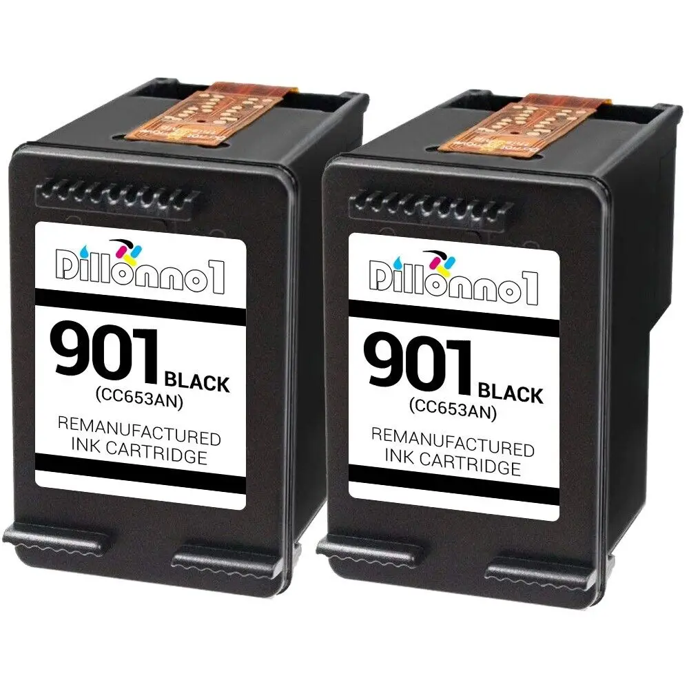 2Pk Per Cartucce D'Inchiostro Hp 901 Nero (Cc653A) Per Officejet J4524 J4540 J4550 J45