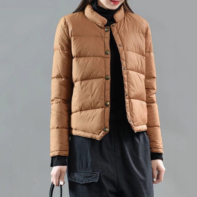 2023 Nuove Donne Invernali Piumino Femminile Piumino Piumino D'Anatra Portatile Femminile Imbottito Parka O-Collo Piumino Soprabito