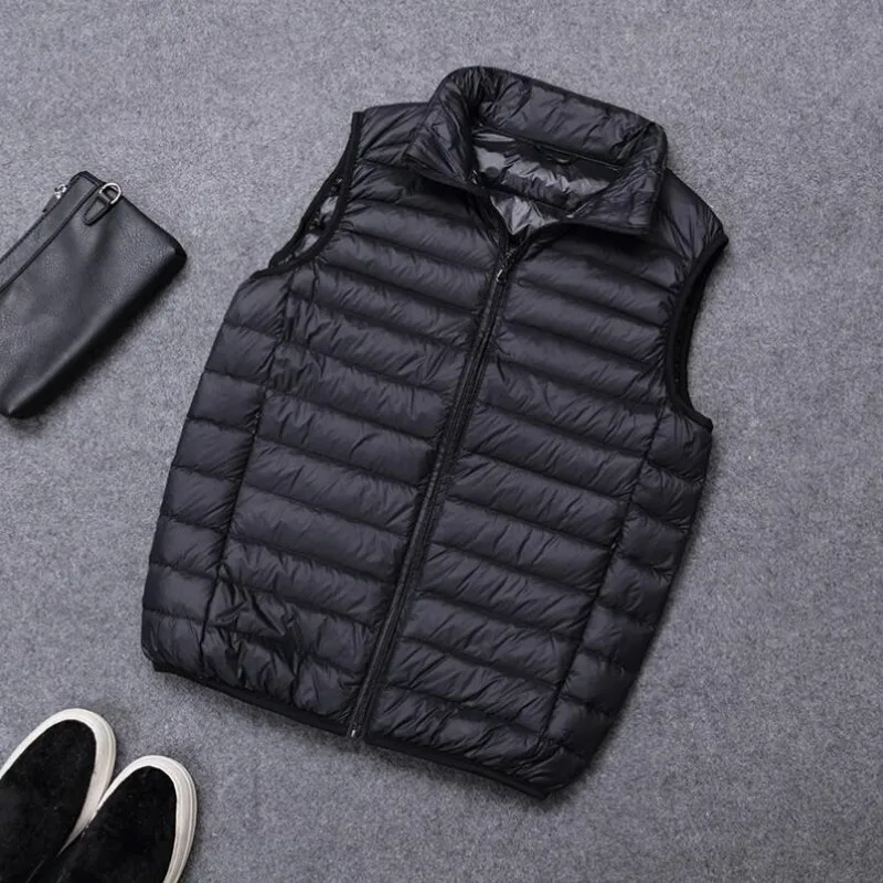 Autunno Inverno Uomo Piumino D'Anatra Gilet 2023 Cappotto Ultraleggero Senza Maniche Gilet Gilet Ultra Sottile Leggero Piumino Gilet