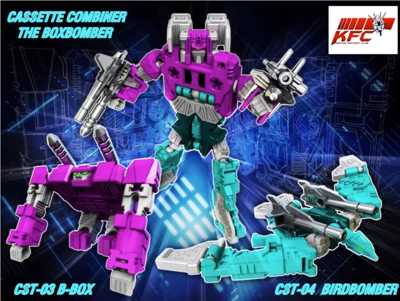 Kfc Toys Transformation Kfc Cst-03 Cst-04 Squawkbox Combinatore A Cassetta The Boxbomber Action Figure Toys