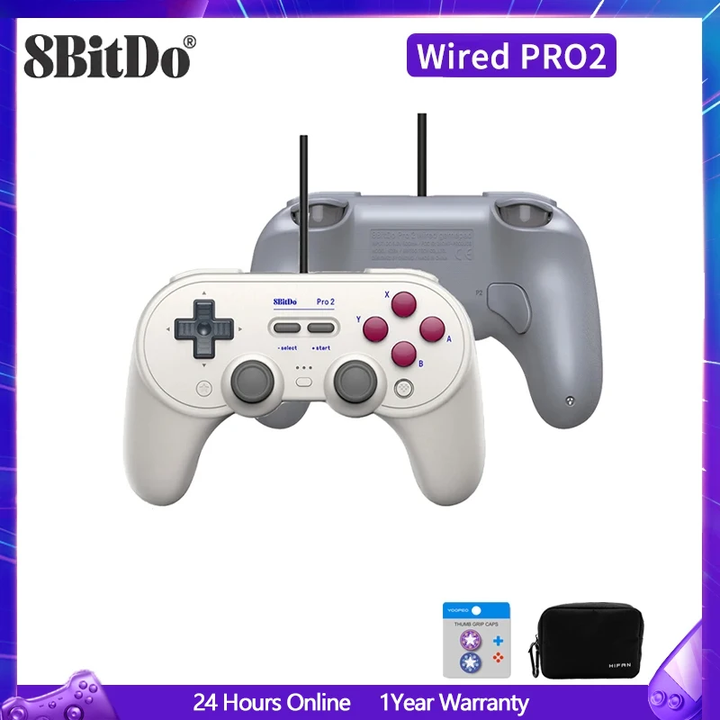 8Bitdo Pro 2 Supporto Controller Cablato Per Nintendo Switch/Switch Oled,Steam Deck,Win10/11 Gamepad