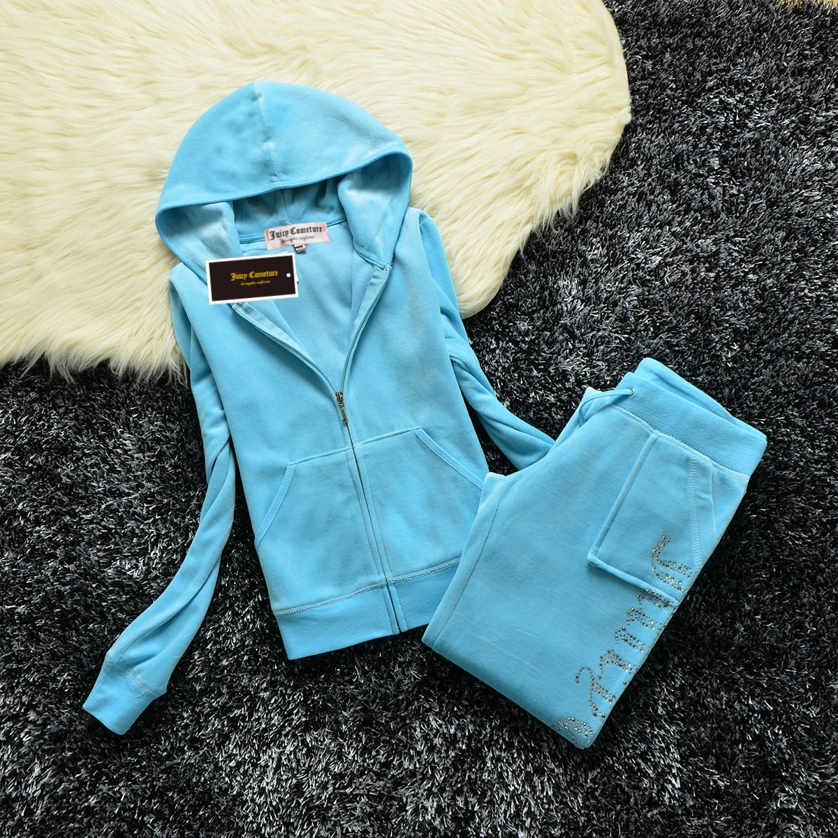 Juicy Cometure Tuta In Velluto Inverno Casual Donna Tuta In Velluto Tuta Originale Tuta In Velluto Da Donna Diamond Juicy Pants Suit