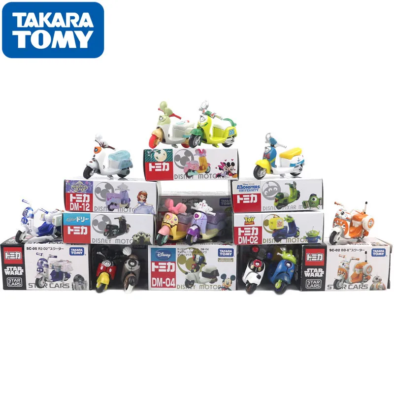 Takara Tomy Tomica Disney Motori Topolino Minnie Mouse Mini Cartoon Moto Metallo Pressofuso Veicoli In Lega Modello Auto Giocattolo