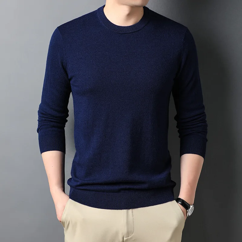 Mrmt 2024 Nuovissimo Maglione Di Lana Sottile Da Uomo Girocollo Moda Uomo Maglione Di Colore Solido Base Da Uomo Per Uomo