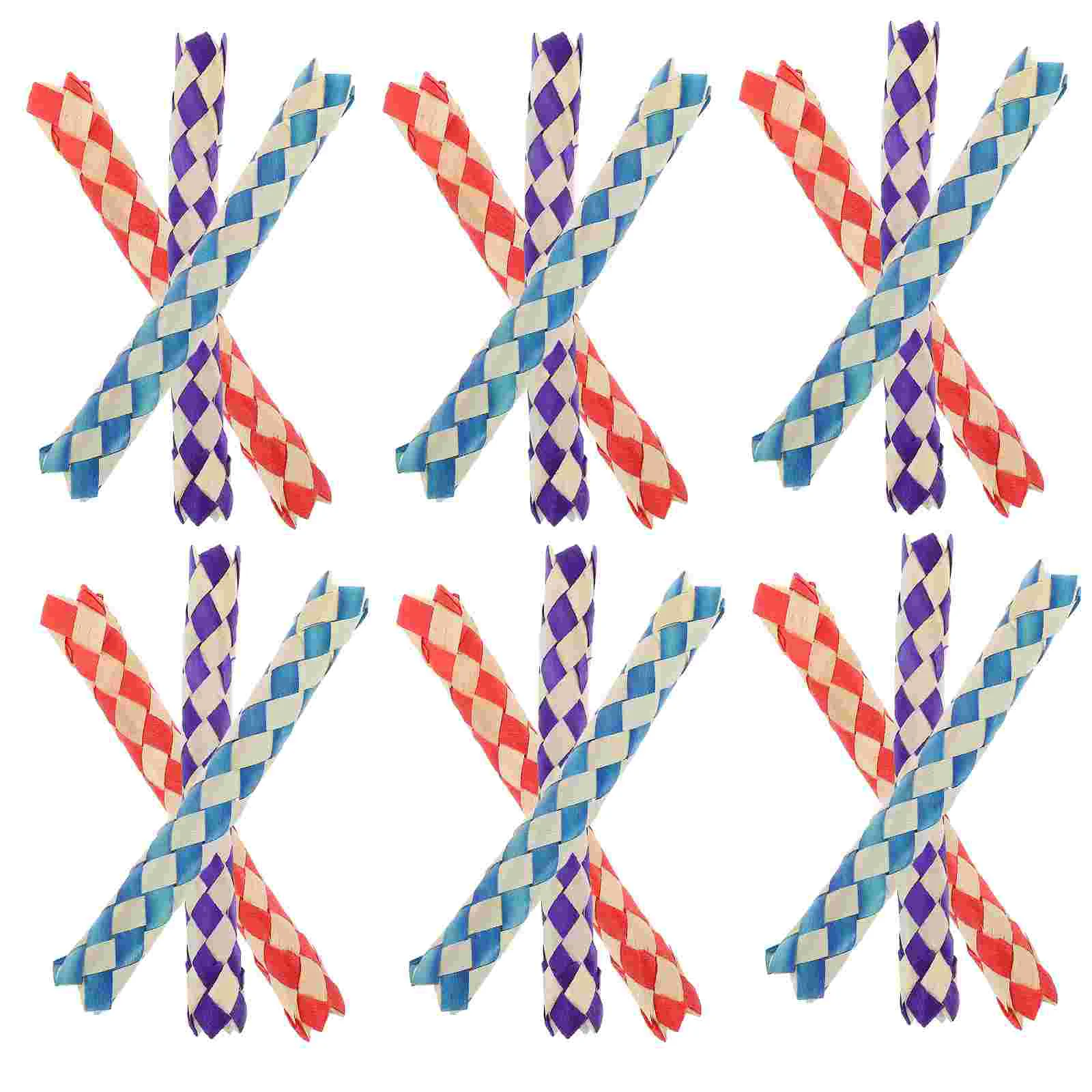 24 Pz Piccoli Giocattoli Per Uccelli Pappagallo Rosicchiare Tubo Intrecciato Festa Di Compleanno Favore Pinata Filler Finger Trap (24 Pack) Riempitivi
