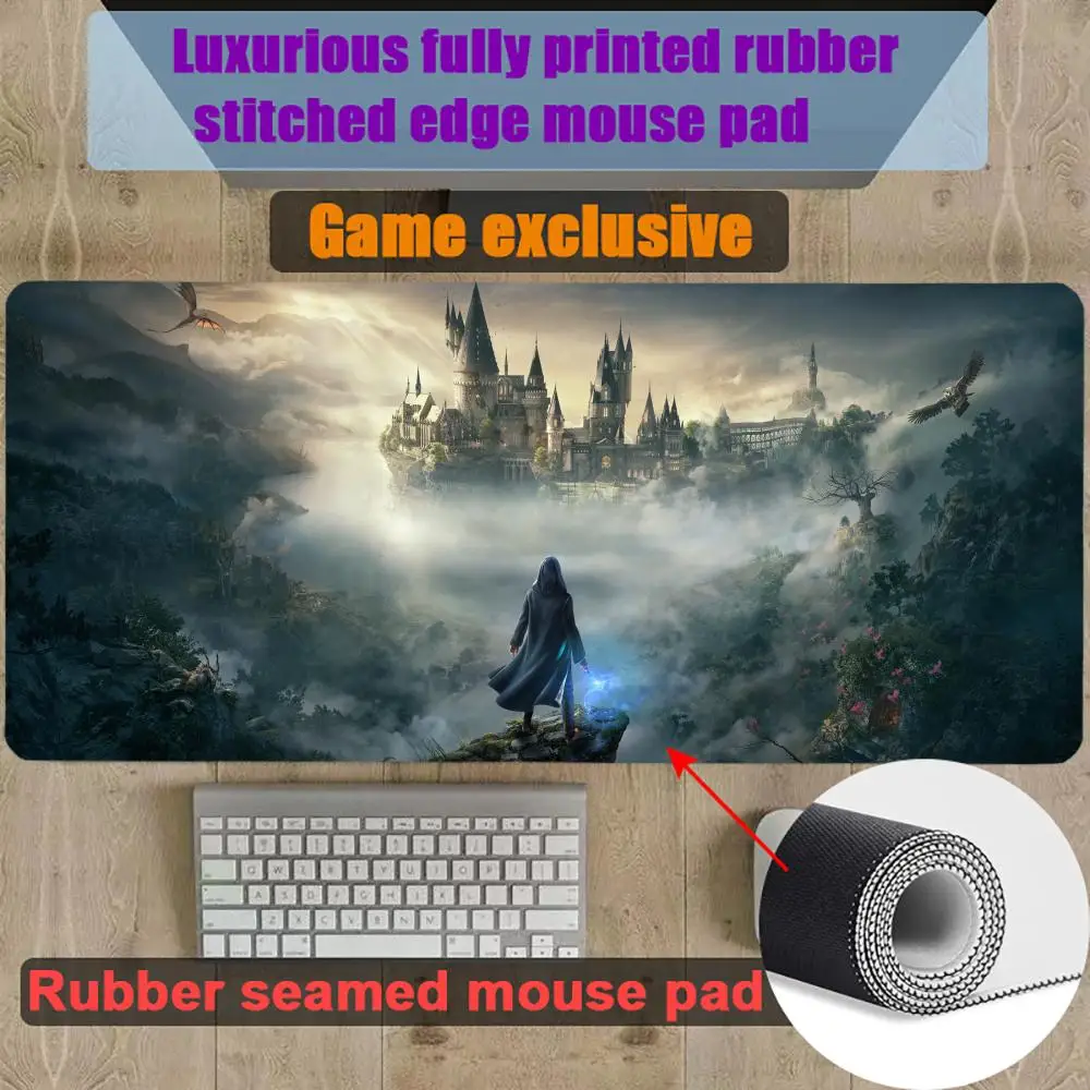 H-Hogwarts Legacy-Y Mouse Pad Gamer Gaming Rubber Seamed Mouse Pad Accessories Desk Keyboard Pad Computer Laptop