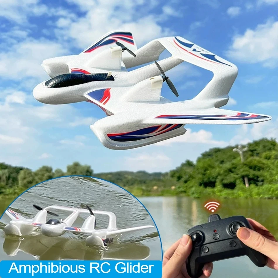 Yf-350 Anfibio Impermeabile Epp Schiuma Ad Ala Fissa Aliante Aereo 2.4G Aereo Radiocomandato Con Luci A Led Giocattoli Aerei