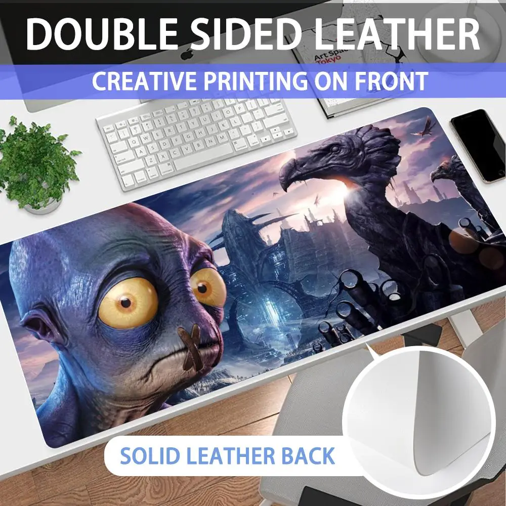 Mouse Pad Large Non-Slip Desk Pad Mouse Pad  Pu Mysterious Oddworld High-End Quality Light Luxury Desk Pad