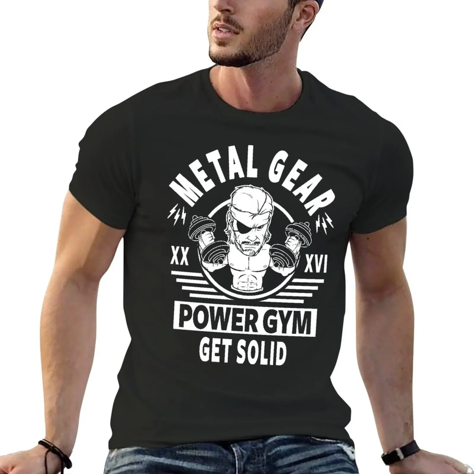 Metal Gear Power Gym, Ottieni T-Shirt Solida Blanks Animal Prinfor Boys Men Clothing