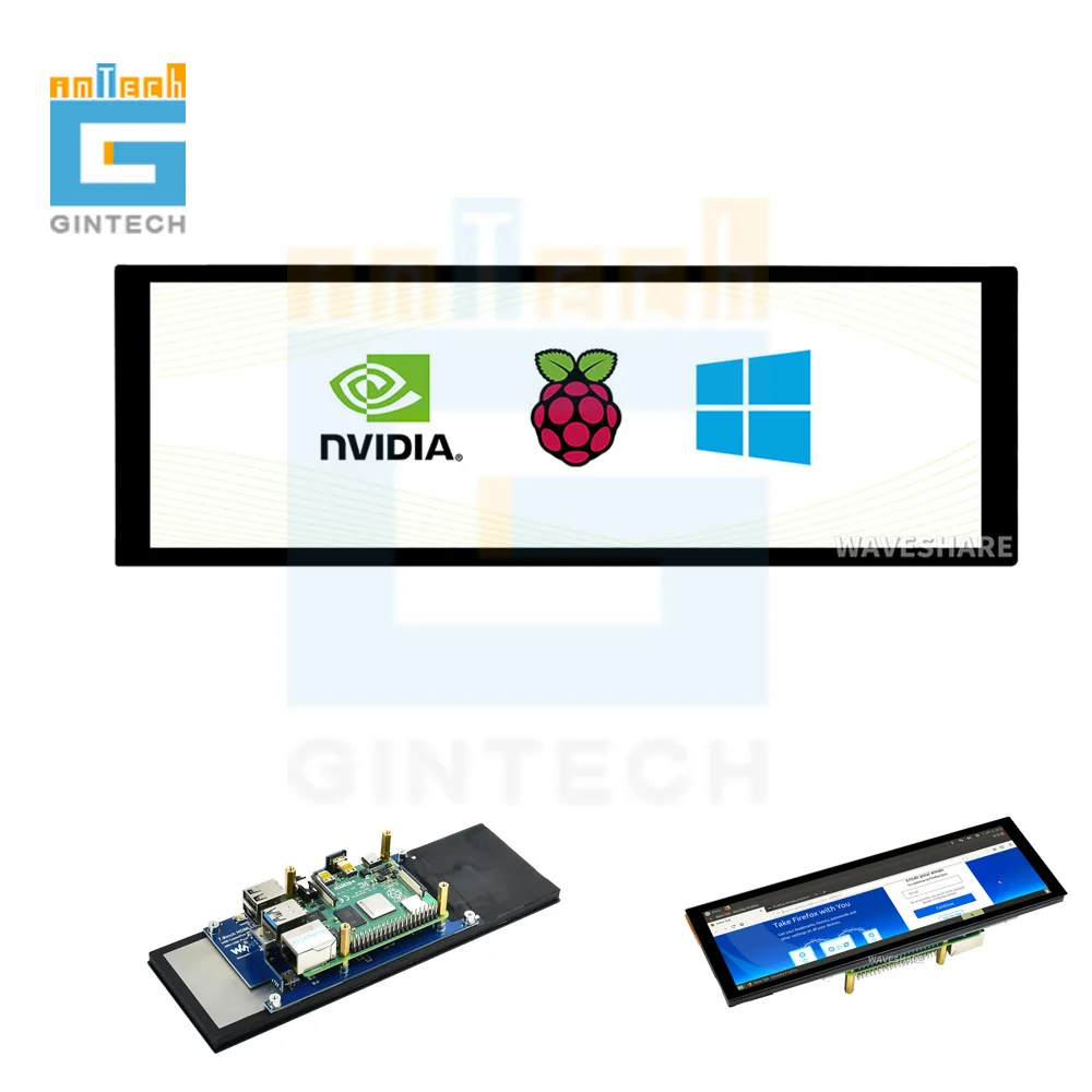 Lcd Touch Screen Capacitivo Da 7.9 Pollici Hdmi Lcd Da 7.9 Pollici, 400X1280, Hdmi, Ips, Copertura In Vetro Temperato