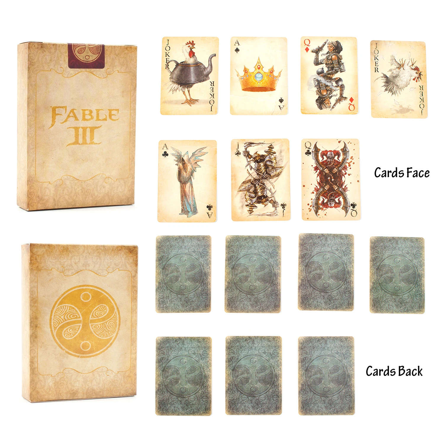 Carte Da Gioco Vintage Fable 3 Game Dirty Old Retro Poker Carta Carte Da Gioco Da Fable Iii Limited Collector Edition Sets