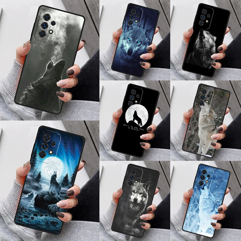 Animal The Wolf Howl Custodie Per Telefoni Funda Per Samsung Galaxy A13 A53 A73 A12 A22 A32 A52 A51 A71 A80 A91 Coque