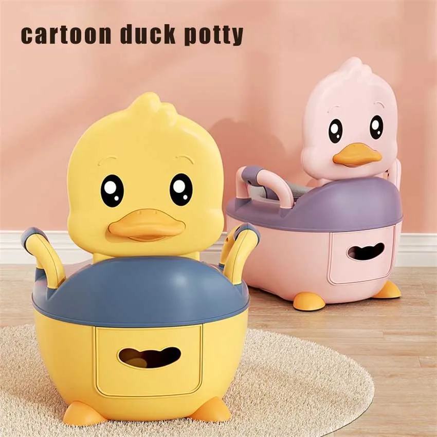 Vaso Per Bambini 1-6 Anni Aggiornato Cute Duck Baby Toilet Seat Baby Potty Sgabello Portatile Ragazzi E Ragazze Safe Trainer Seat Wc