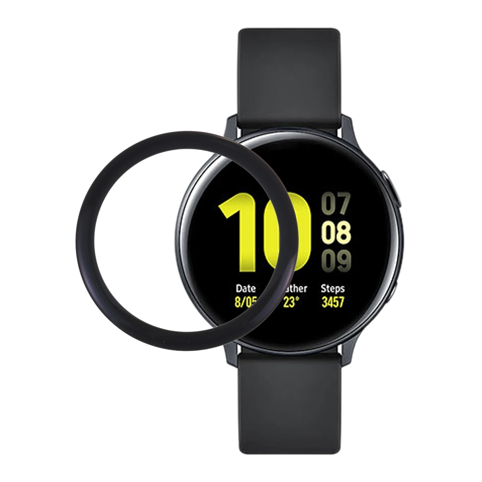 Schermo Anteriore Lente Esterna In Vetro Per Samsung Galaxy Watch Active2 Alluminio 40Mm Sm-R830 / Samsung Galaxy Watch Active2 44Mm Sm-R820