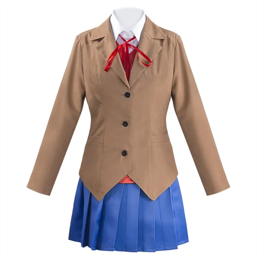 Anime Doki Doki Literature Club Monika Sayori Yuri Natsuki Costume Cosplay