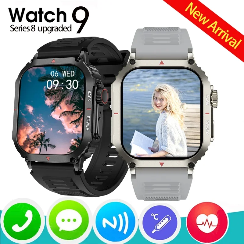 New Outdoor Smartwatch Men 1.95 "Schermo Ip68 Orologi Impermeabili Bluetooth Call Smartwatch Gps Motion Traiettoria Per Android Ios