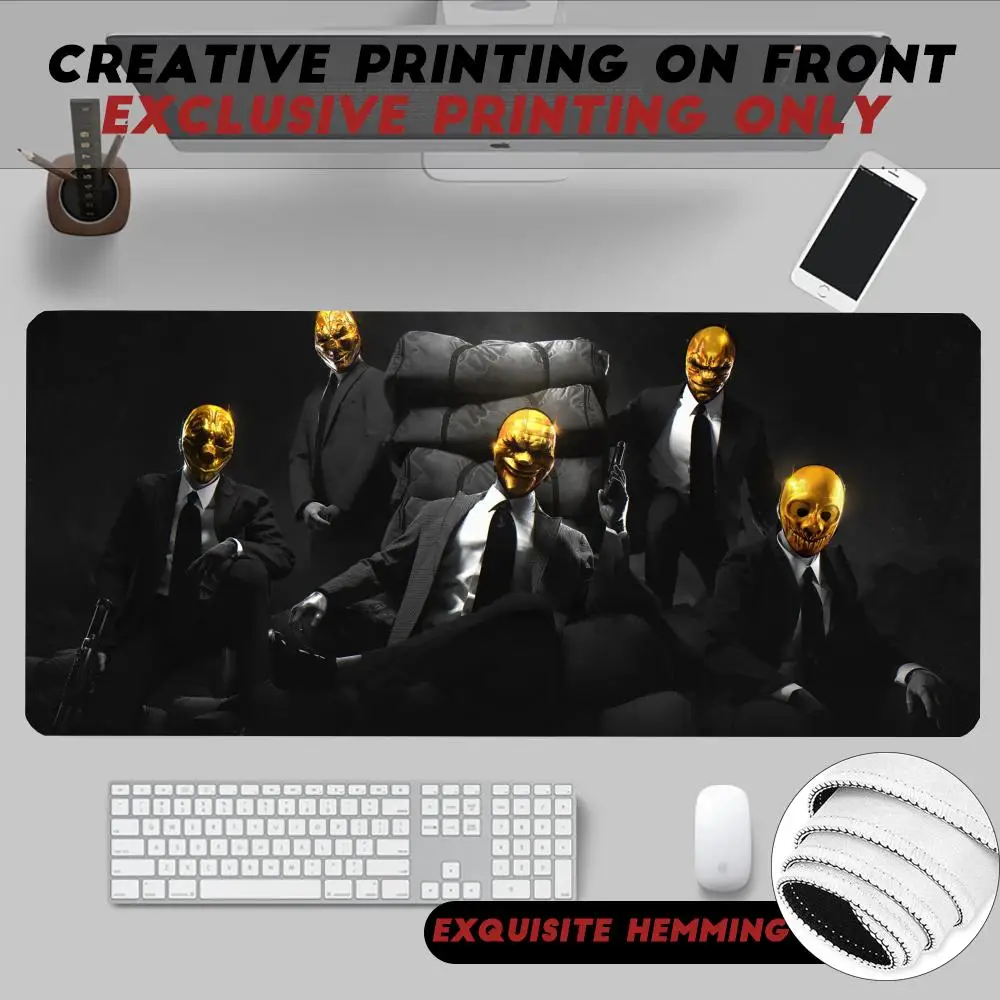 First-Person Shooter Payday 2 Mouse Pad Non-Slip Rubber Edge Locking Mousepads Game Play Mats For Notebook Pc Computer