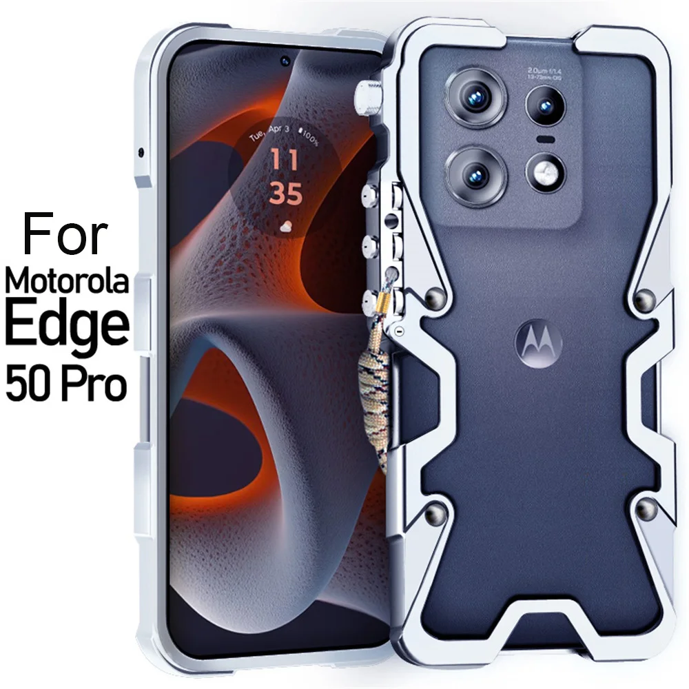 Custodia Paraurti In Metallo Antiurto Per Motorola Edge 50 Pro Custodia Custodia In Alluminio Di Lusso Funda Per Motorola Edge 50 Pro Case Coque