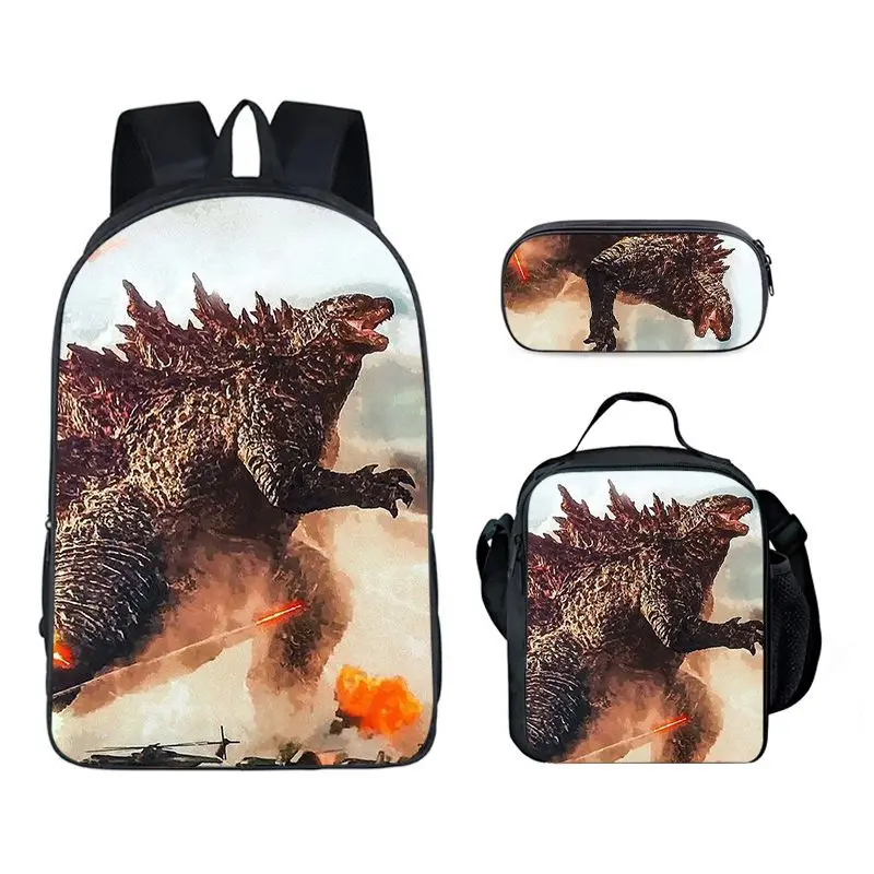 The New Empire Godzillas Kong Zainetto Zaino Lunch Bag Astuccio Set Regalo Per Bambini Studenti