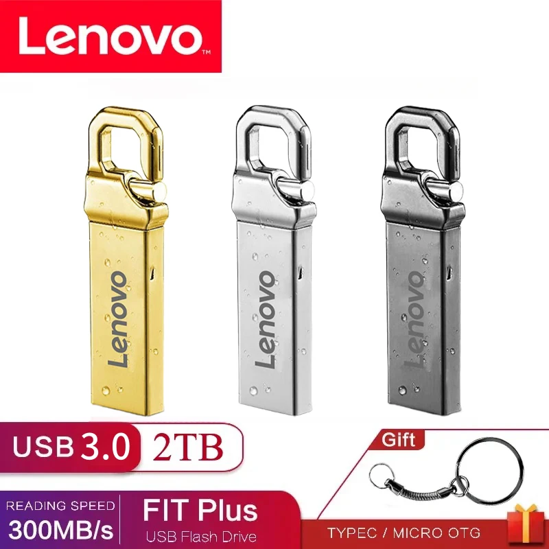 Lenovo Pendrive 2Tb Chiavette Usb 3.0 Pen Drive 1Tb Cle Usb Memory Stick U Disk Impermeabile Per Tv Computer Portatili Ps4 Ps5
