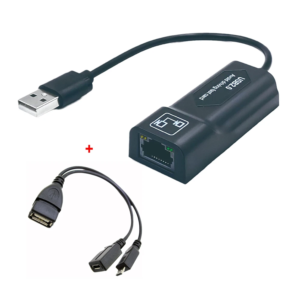 Mirco Usb Otg Cable Lan Ethernet Connector Adattatore Da Usb 2.0 A Rj45 Adattatore Durevole Per Stick Gen 2 Per Fire Tv 3