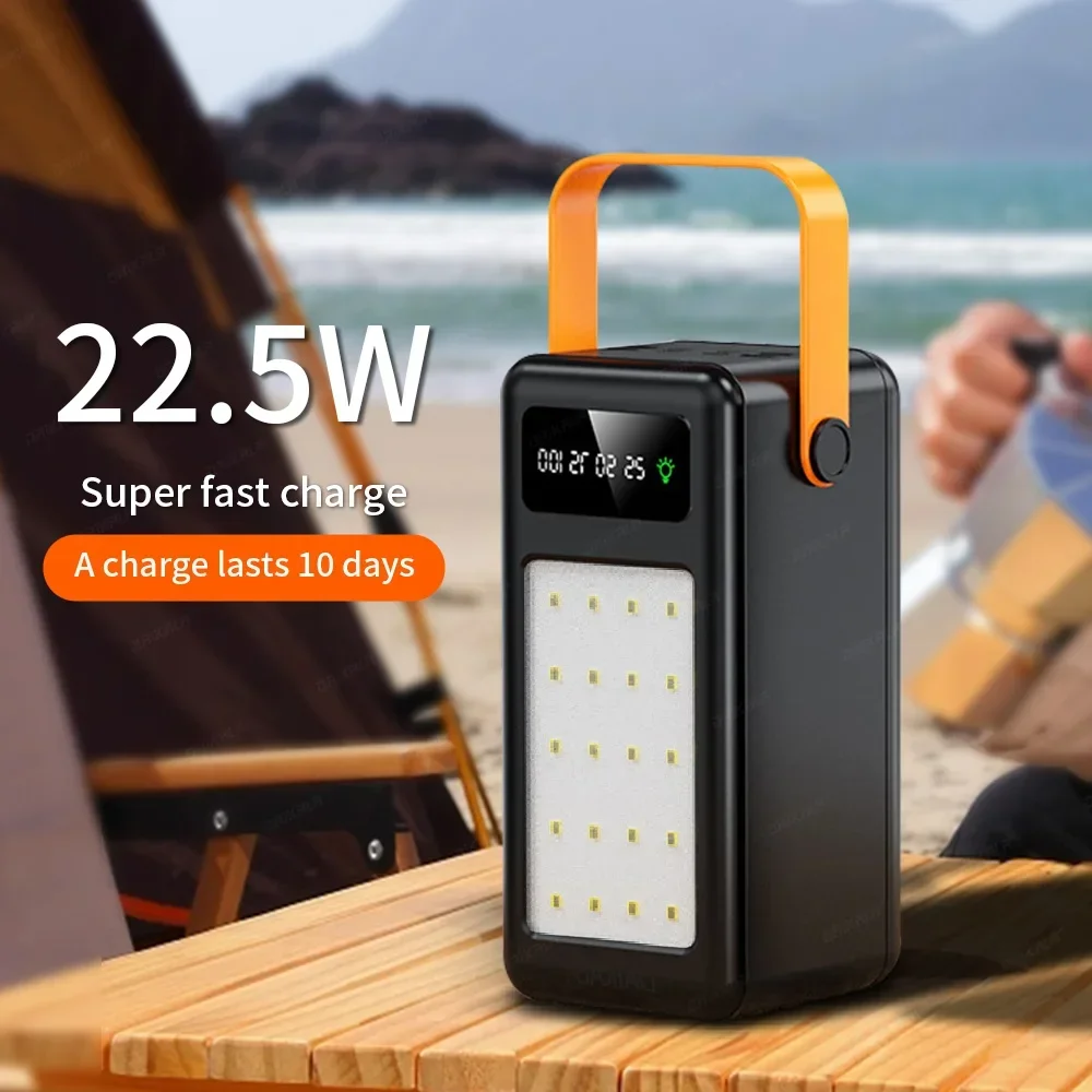 80000Mah Power Bank Ad Alta Capacità 10W Caricabatterie Rapido Powerbank Per Iphone Laptop Batterie Externe Led Torcia Da Campeggio Nuova