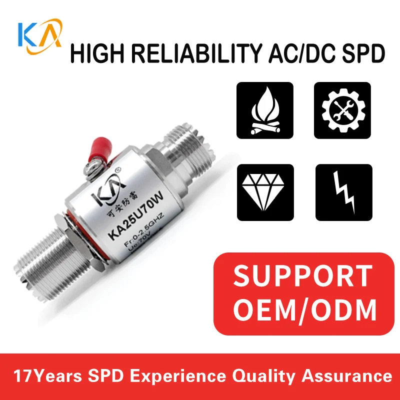 Ka25U70W Antenna Alimentatore Scaricatore Di Segnale Uhf-Kk Alimentatore Protezione Contro I Fulmini Sl16 Protezione Contro Le Sovratensioni Testa M 2