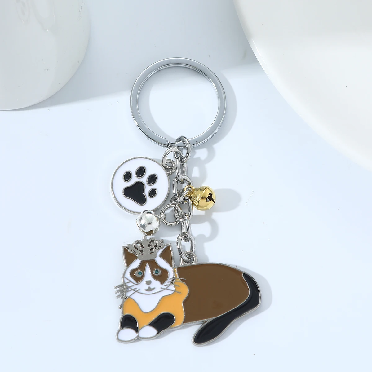 1 Pz Metallo Fortunato Ragdoll Gatto Portachiavi Pet Bag Piccola Campana Ciondolo Moda Auto Portachiavi Regalo Del Migliore Amico