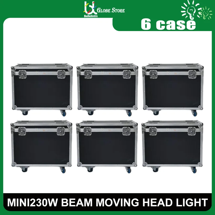 0 Tax 6Pcs Fly Case Per Prezzo Di Fabbrica Lyre Sharpy Beam 230W 7R Stage Moving Head Beam Mini 230W 7R Dmx Luci Da Palcoscenico