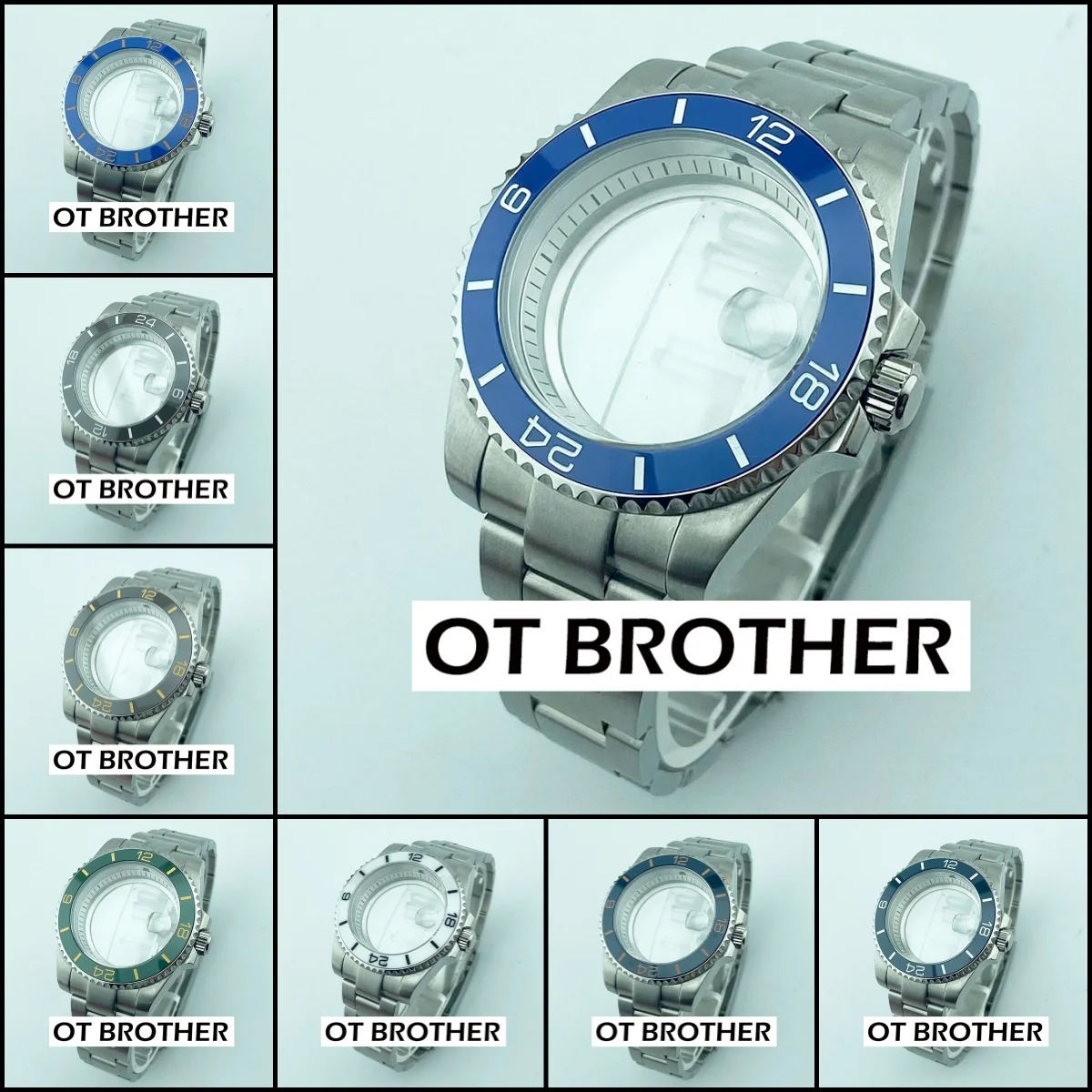 Custodia Nh35 Da 40Mm Per Submariner Mod Seiko Con Anello Capitolo Bianco Per Oyster Band Fit Nh35 Miyota 8215 Eta 2824 Custodia Automatica