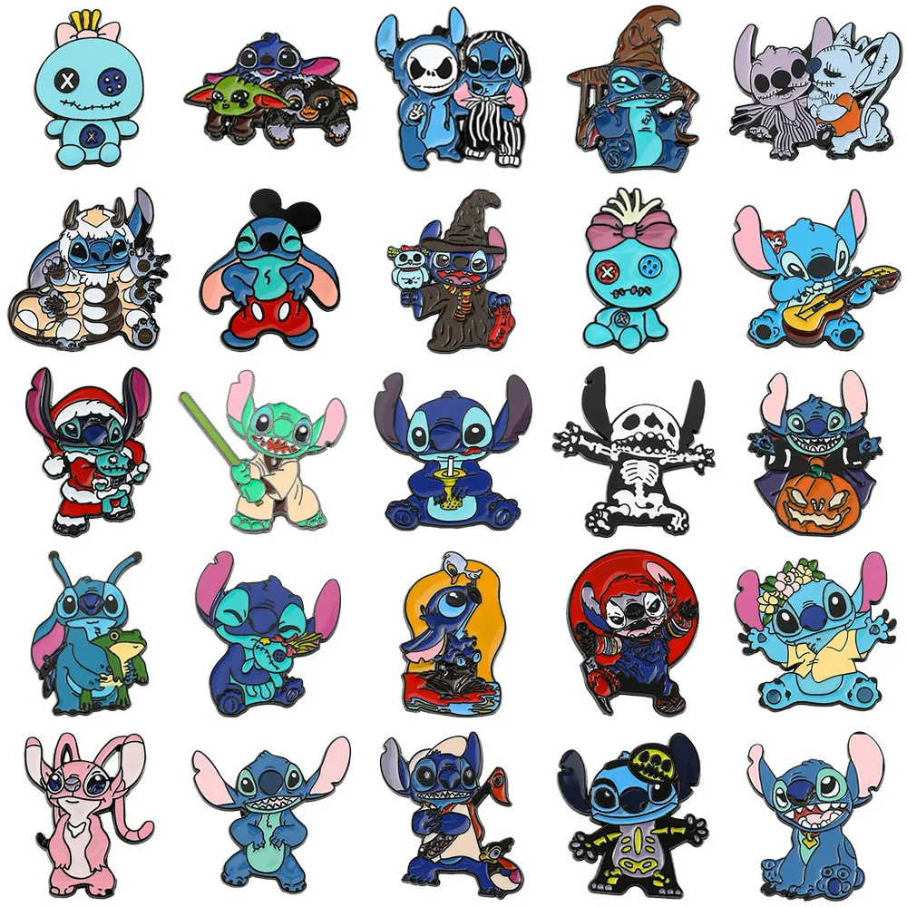 Stitch Boutique Spilla Stock Explosion Stitch Spilla Cartoon Winnie The Pooh Black Magic Woman Tigger Badge Pin Disney Series