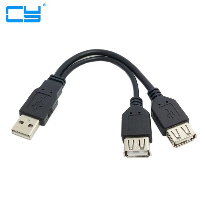 5 Pz Usb 2.0 Um Macho Para Dados Dual Usb 2.0 Un Femea + Cabo De Alimentacao Usb 2.0 Um Cabo De Extensao Femea 15 Cm