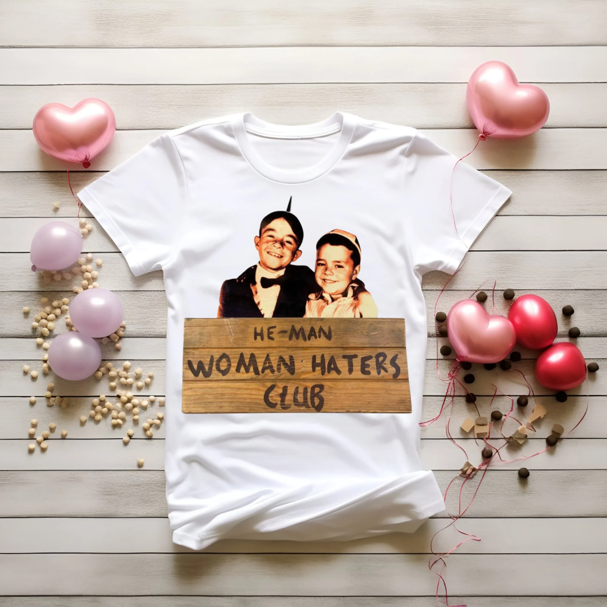He Uomo Donna Haters Club Divertente Camicia Di San Valentino Vintage Per Uomo Giorno