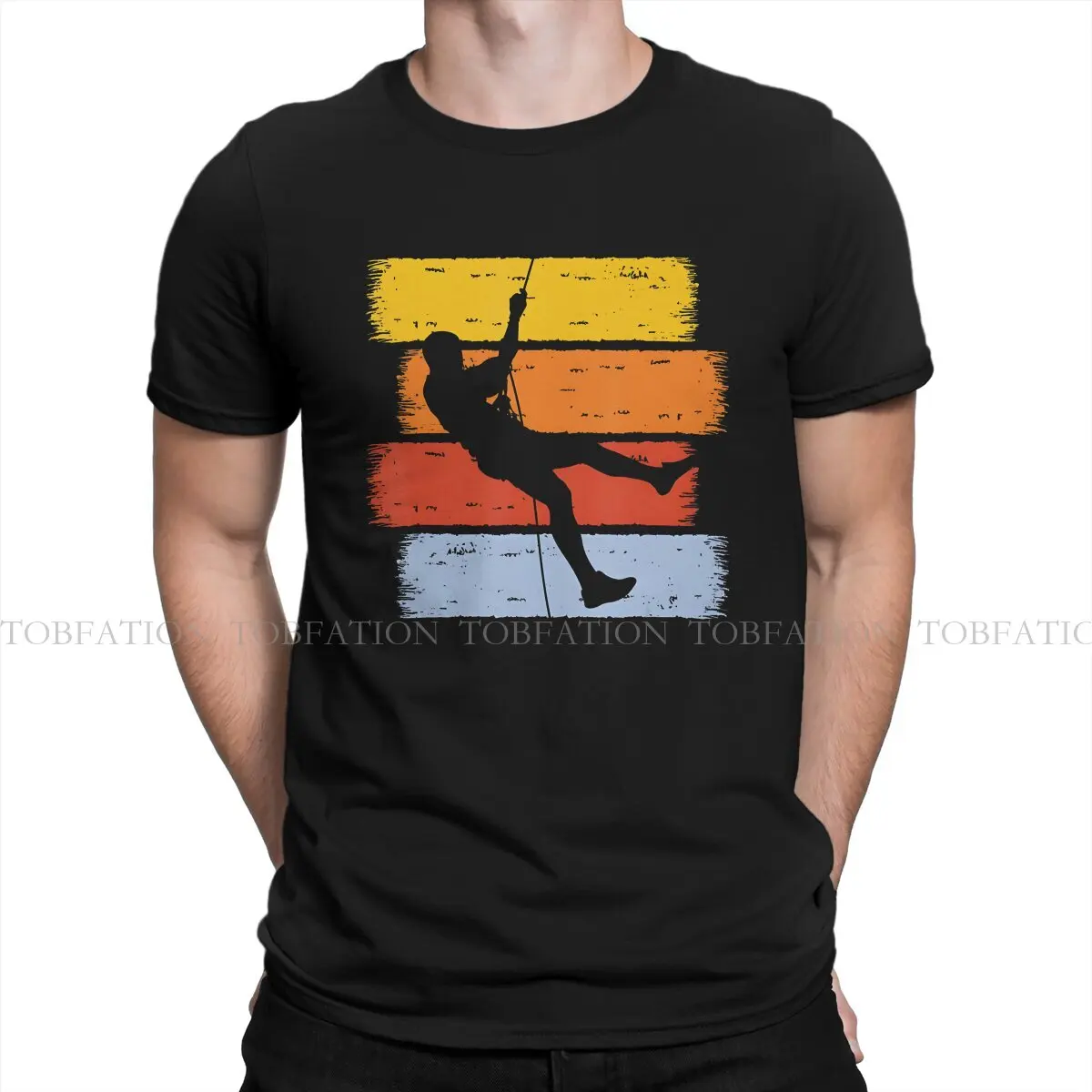 Mountain Climber 100% Cotone Tshirt Sport Rock Climber Classic T Shirt Homme Men Tee Shirt Stampa Trendy