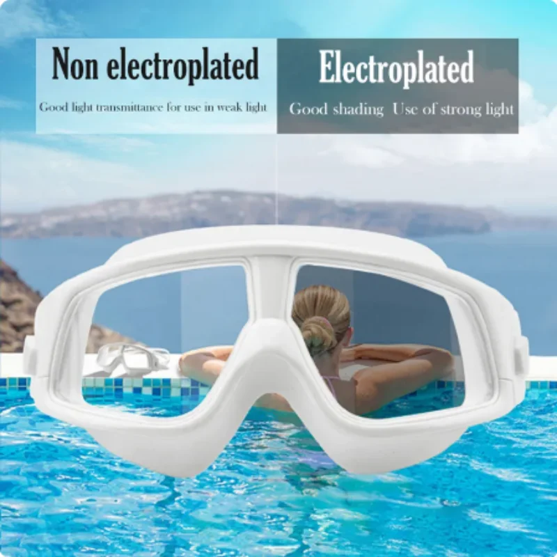 Nuovi Occhialini Da Nuoto Professionali Con Montatura Grande In Silicone Per Adulti Occhiali Da Nuoto Antiappannamento Occhialini Da Immersione Per Ba