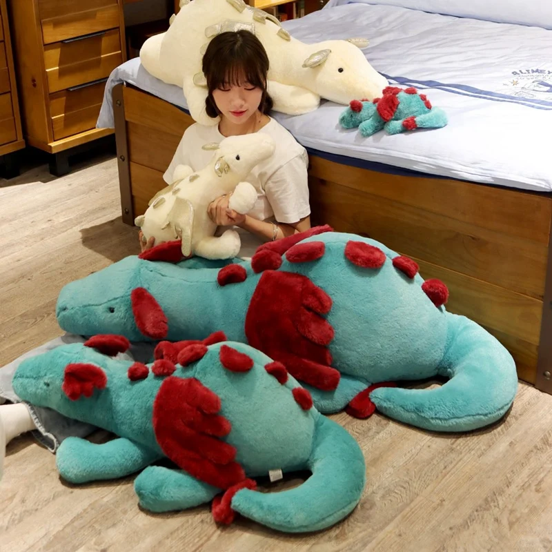 Soffice Peluche Blu Pterosauria Fly Wings Dragon Peluche Farcito Evil Red Fire Dragon Plushies Bambola Giocattoli Per Bambini Ragazzo