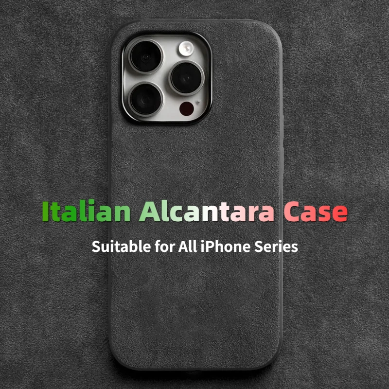 Custodia In Pelle Scamosciata Italiana Per Iphone 16 Iphone 15 14 13 12 Pro Max 11 Xs Max Custodia Per Telefono Aziendale Di Lusso Custodia Iphone Xs 