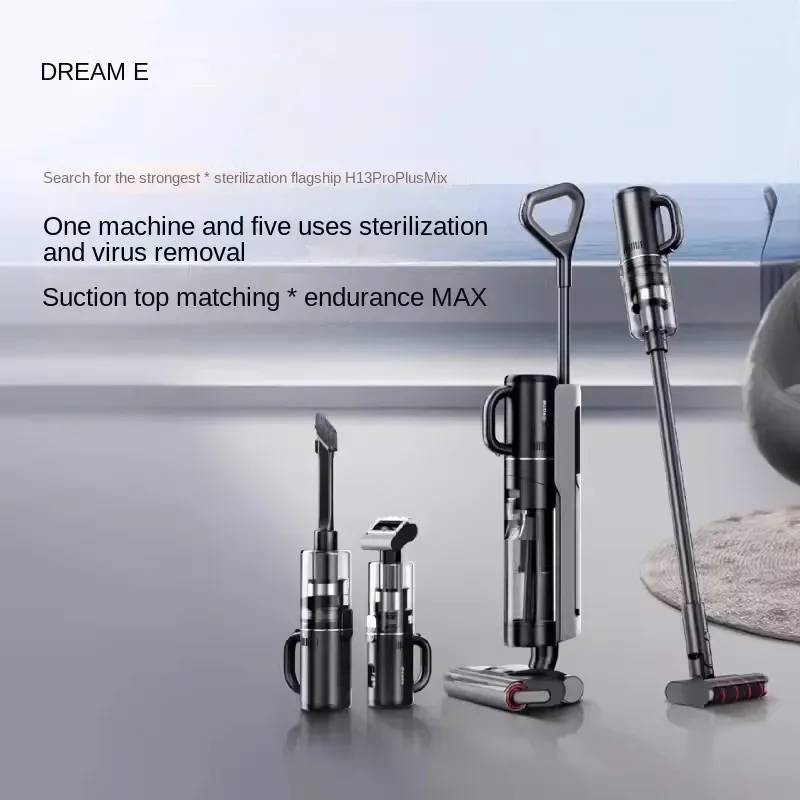 Nuovo Dreame Double Impiallaccied Acaro Removal Wireless Floor Scrubber Aspirazione Drag Suction Sweeper Home H13 Pro Plus Mix