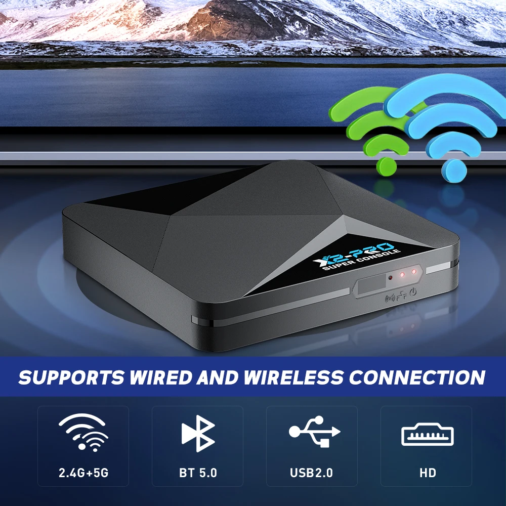 Kinhank Super Console X2 Pro 4K Console Per Videogiochi Portatili 100000 Giochi Retrò 70 Emulatore Per Psp/Ps1/Sega Saturn