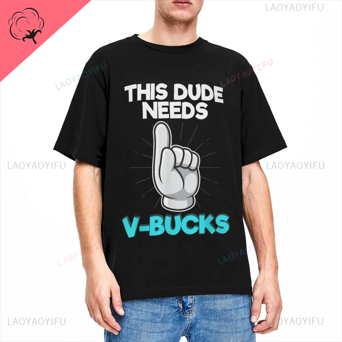 Will Work For V Bucks Players Fun Print Casual Harajuku Fashion Street Wear Trend Summer Men Women Universal T-Shirt