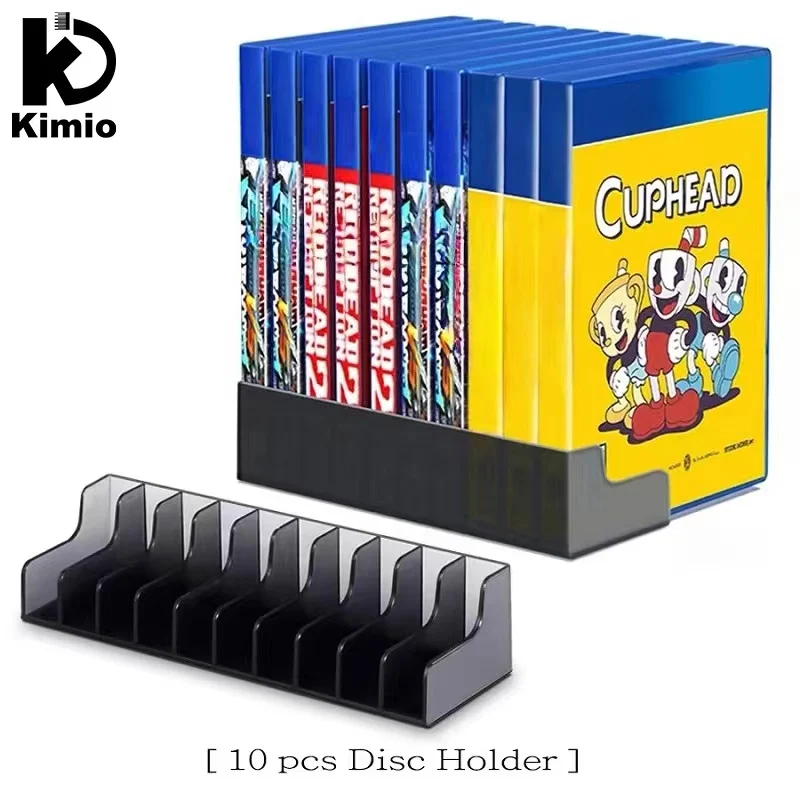Bangshe 2Pcs Game Cd Tray Organizer Per Ps4/Ps5 Storage Desktop Stand Convenience Card Disc Box Holder Per Accessori Ps4/Ps5