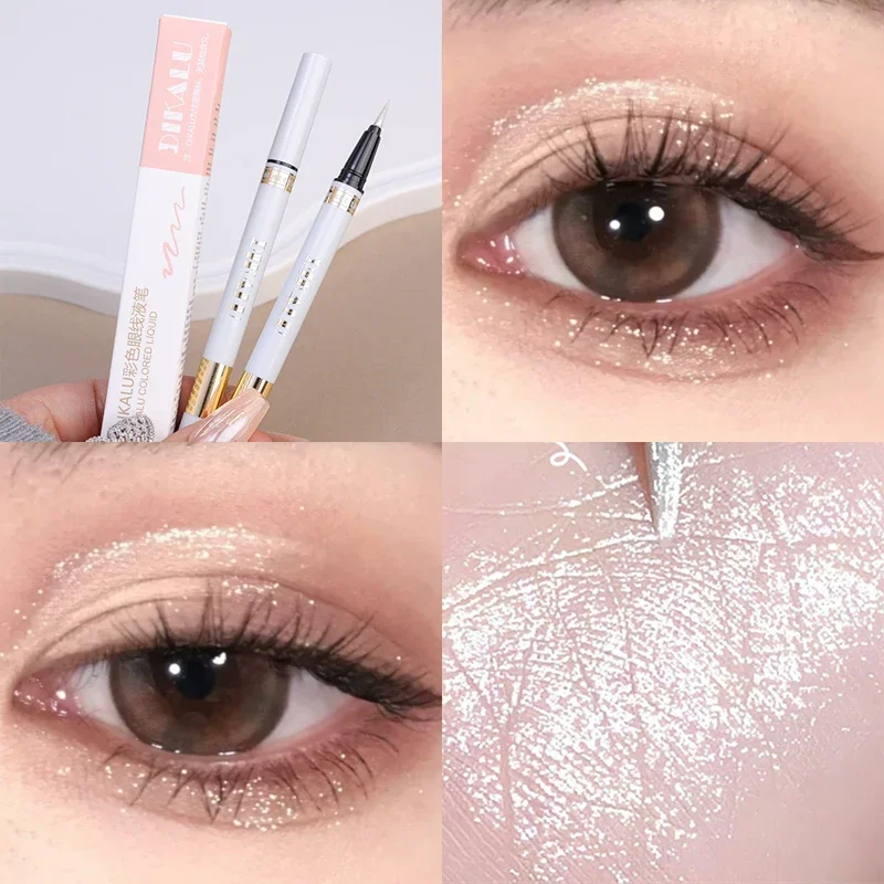 Waterproof Diamond Silver Red Pink Eyeliner Pencil Makeup Lasting Pearlescent Glitter Shimmer Eye Shadow Eyeliner Eyes Cosmetic